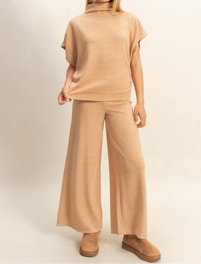 Mock Neck Top & Pants Set