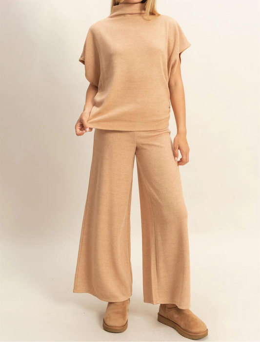 Mock Neck Top & Pants Set