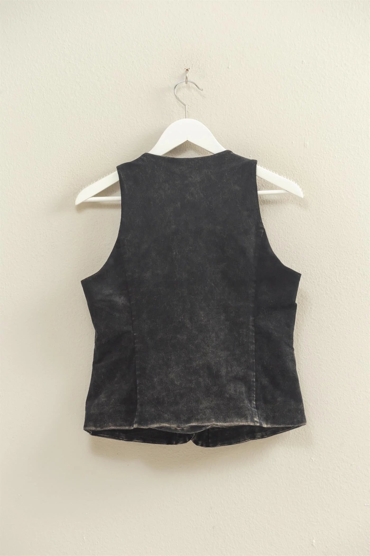 Mineral Washed Buttoned Vest