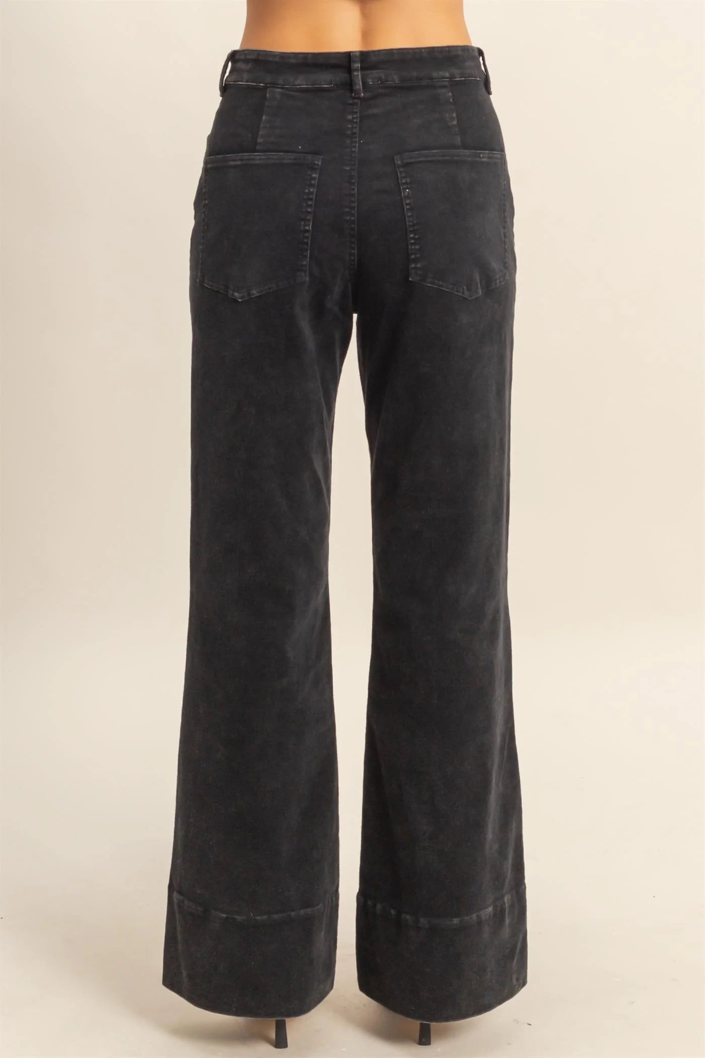 Mineral Washed Flare Pants